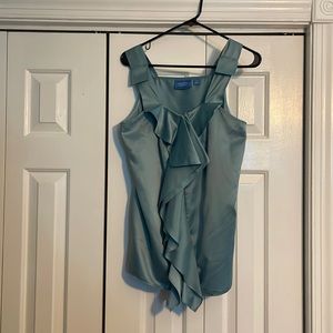 Light blue medium Simply Vera Vera Wang.  Sleeveless top with ruffle design.